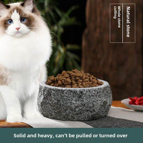 采购产品防翻倒石碗，猫碗，狗碗，不能拉，扩大和加厚的石盆，水