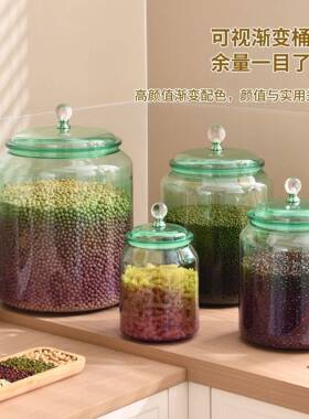 新款杂粮罐茶叶糖果食品密封罐大容量厨房防尘干货收纳储物罐