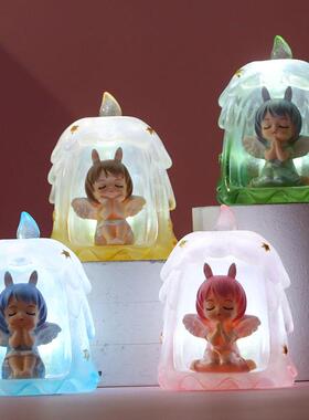 新款直销安妮宝贝祈祷梦幻星星灯可爱小夜灯少女卧室床头装饰品儿