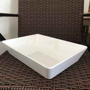 密胺卤菜展示盘冰柜生鲜盘自助餐大深盘凉菜塑料大盘子长方形深盘