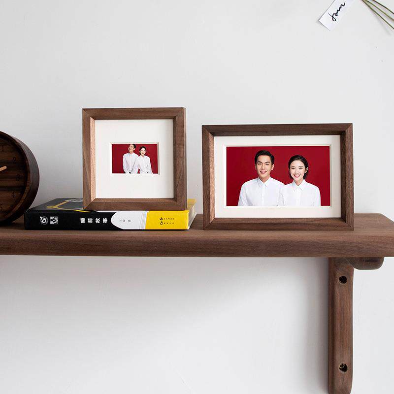 结婚登记照6寸相框摆台现代简约来图做任意尺寸洗照片做成相框