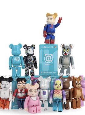 Bearbrick 100% Series 积木熊41代积木熊盲盒积木熊小丸子奥特曼