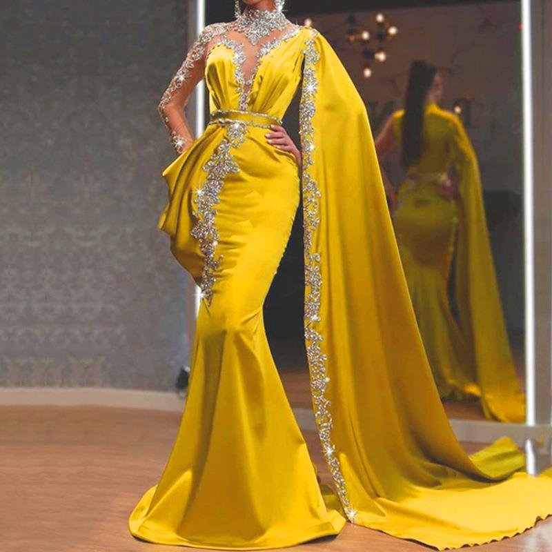 new female dress temperament waist high shoulder one halter