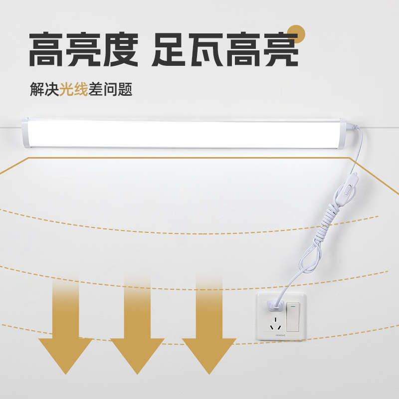 90度墙角灯三角直角壁灯免布线免安装长条客厅墙壁超亮日光灯