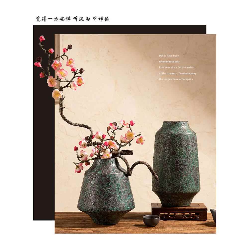 中国泡沫釉覆古陶瓷花瓶装饰入口客厅电视柜插花餐桌干花瓶装饰