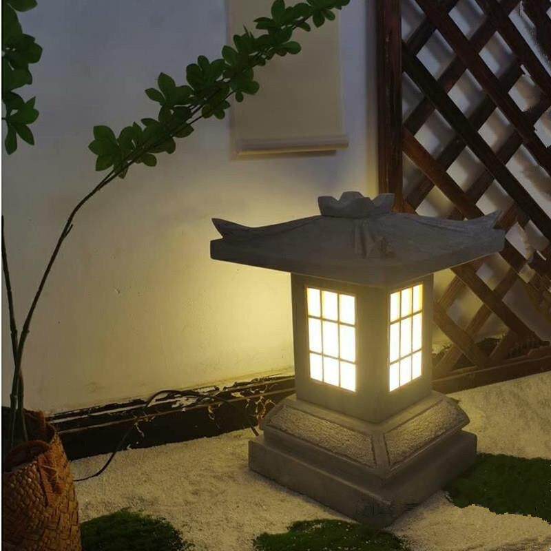 石灯笼日式庭院青石仿古地灯户外别墅酒店花园草坪灯园林造景摆件