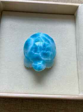 海纹石小乌龟吊坠拉利玛龙龟项坠锁骨链坠挂件规格38.7*28.6*17.4