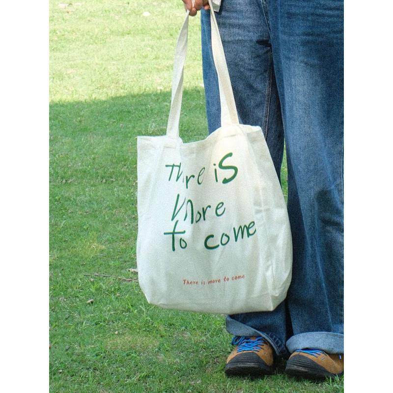 别来无恙【未来可期】绿色英文帆布包 随性自然帆布袋休闲单肩包,箱包皮具/热销女包/男包,通用款女包,淘宝优惠券,粉丝福利购,淘宝优惠卷