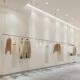 服装 店钢丝调节升降挂衣杆银色上墙陈列架 店展示架不锈钢吊架女装