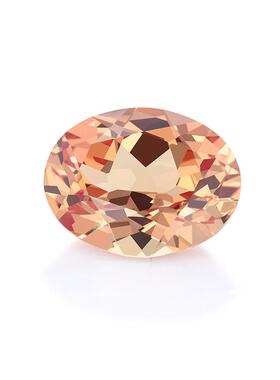 合成橙色宝石椭圆形实验室人工宝石梧州直销橙宝戒面裸石