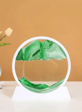 流沙画摆件沙漏客厅电视柜酒柜桌面装饰品创意解压办公室轻奢礼物