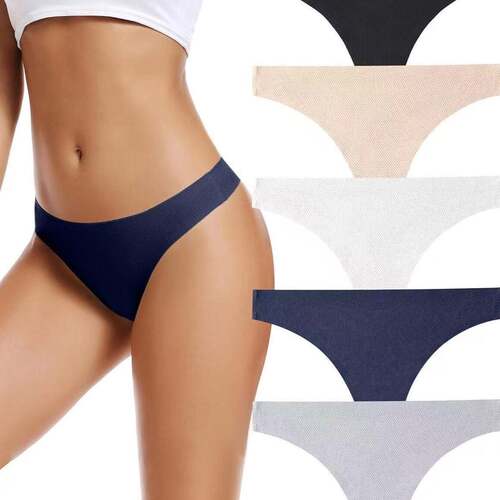 Seamless Thong Underwear Women String Panties Waist Back 6