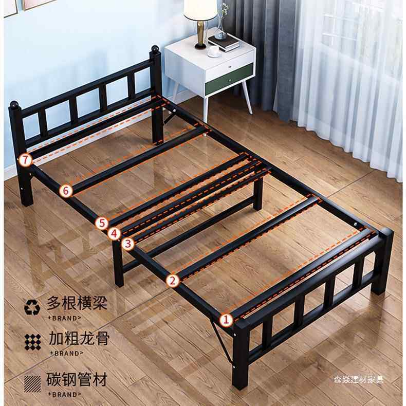 便携折床单人陪叠简易成护人双午休床办公室人出租房家用租0.68房