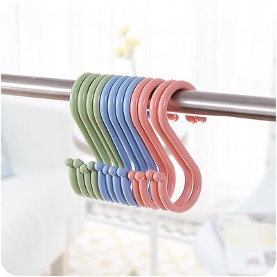S-shaped plastic kitchen hooks, small S-hooks for behind the