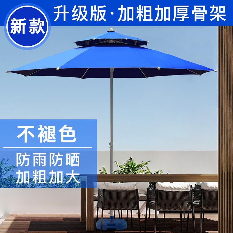户外伞庭院伞防风大遮阳伞广告伞中柱伞阳台遮阳伞户外摆摊伞折叠