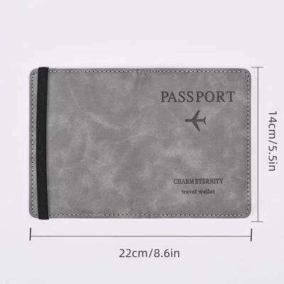 PU Leather Strap Passport Bag RFID Passport Holder Protectiv