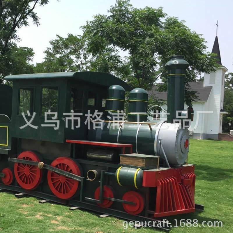 户外铁皮火车餐厅火车酒店一比一仿真钢铁结构蒸汽火车模型