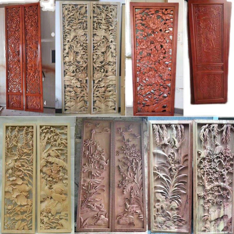 东阳木雕彷古雕花隔断背景入口屏风浮雕实木雕刻中国风古建筑牛腿