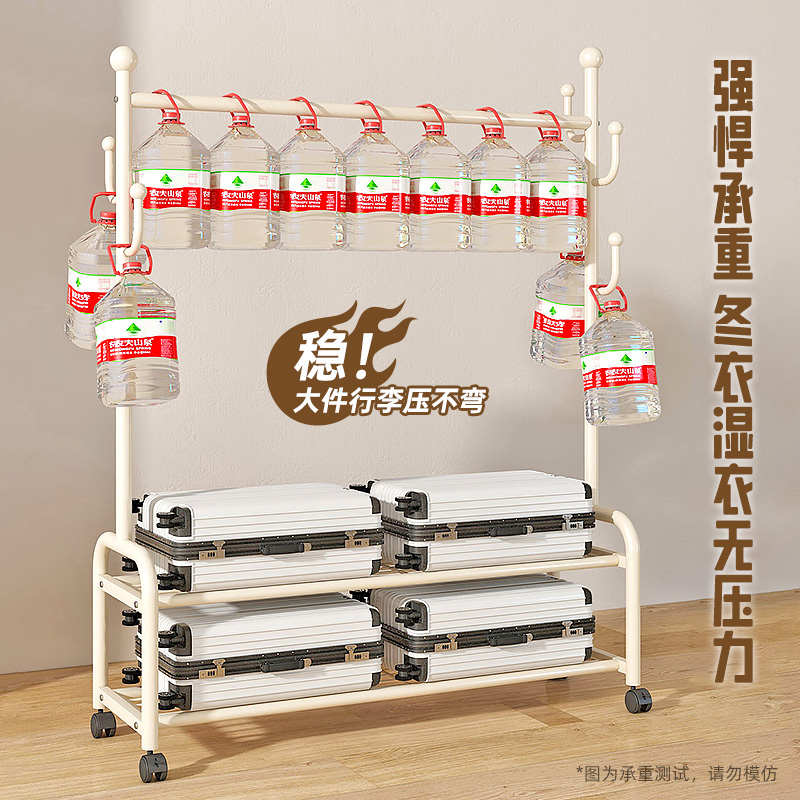 挂衣架落地卧室内阳台衣架可移动室内收纳单杆家用晾衣服杆衣帽架