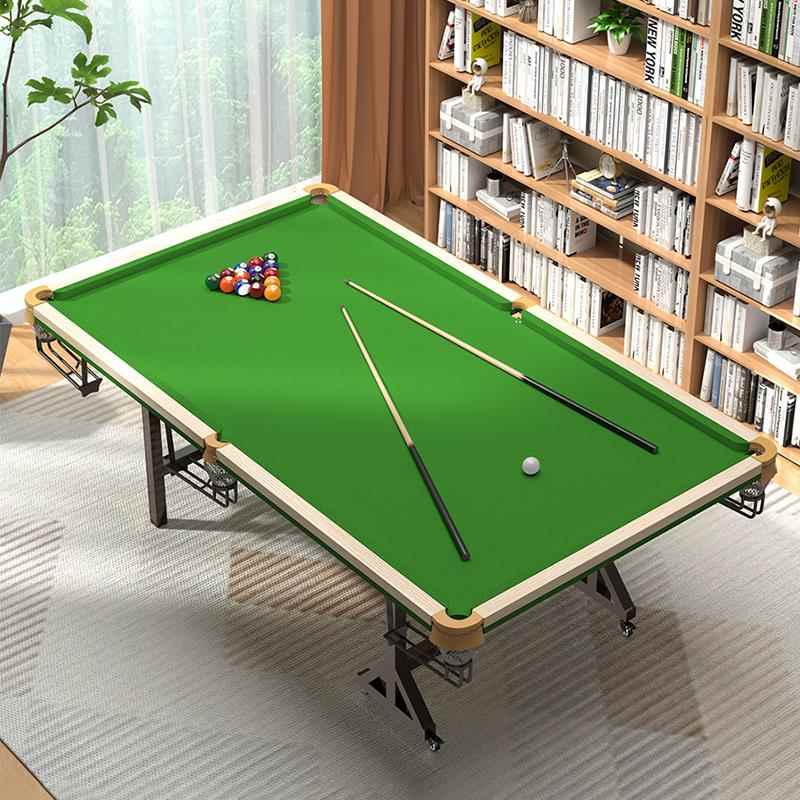 标准台球桌家用练习桌小型折叠成人中式黑八球五分点不占地训练桌