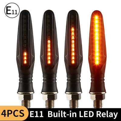 欧版摩托车流水转向灯 LED信号灯带E-MARK 单排335侧发光 黑骑109