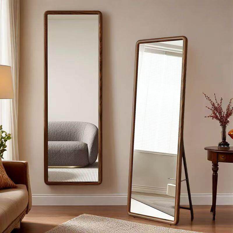 实FOW木镜全身镜设穿衣镜落地镜家计用客厅贴试衣子镜壁挂式墙卧