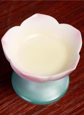 七珍陶家酥瓷烛杯烛台用供奉前摆件长VSB佛明灯油灯观音菩萨供灯