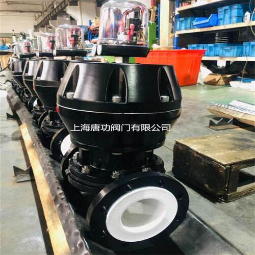 G641F46-10低压气动英标衬氟隔膜阀 防腐蚀气控开关阀衬四氟隔膜