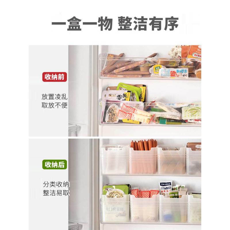 新款高透冰箱侧门收纳盒食品杂物分类蔬菜水果保鲜储物盒料包整理