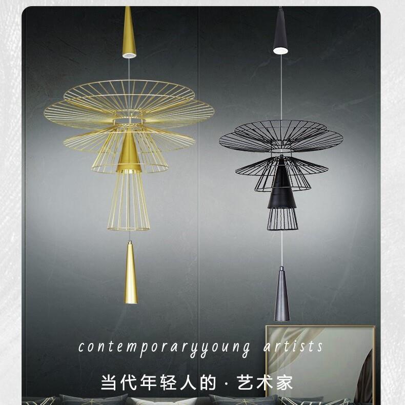 网红吊灯轻奢现代简约创意个性镂空极简飞碟饭厅吧台前台艺术灯饰