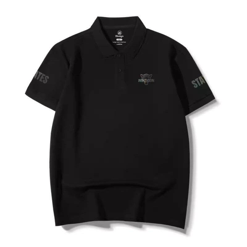 香港潮牌加肥加大码翻领短袖t恤polo衫男上衣服肥佬胖哥夏季薄款