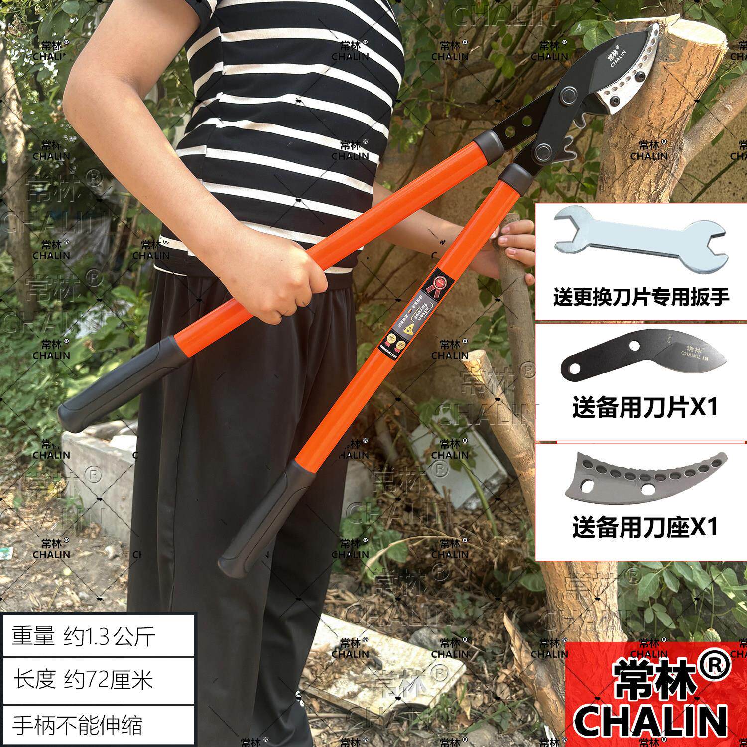 剪树枝进口齿轮修枝剪果树园林大力剪竹子花粗枝钳子电大号剪刀动