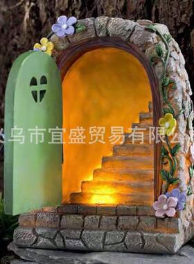 跨境新款 楼梯太阳能通往仙境的秘密通道飞升之路楼梯仙女装饰