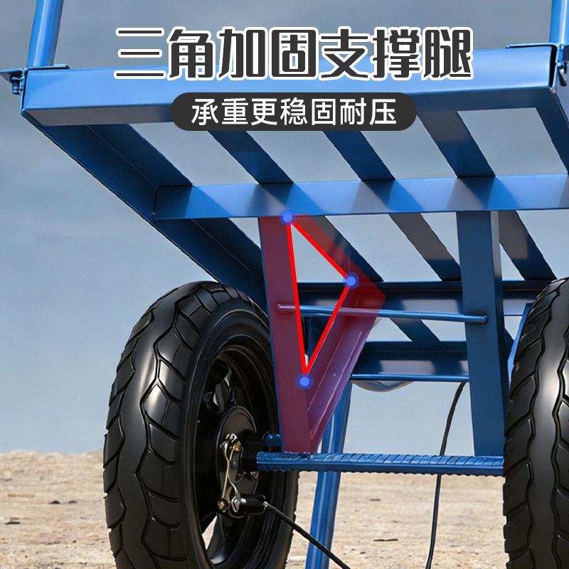 老虎车两轮手拉车手推车小推车拉货车手拖车手搬运车折叠载重推车