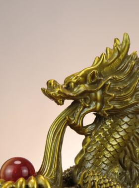 杨铜记 铜龙 戏珠龙 神龙戏珠 家居店铺铜龙工艺品摆件 祥龙戏珠