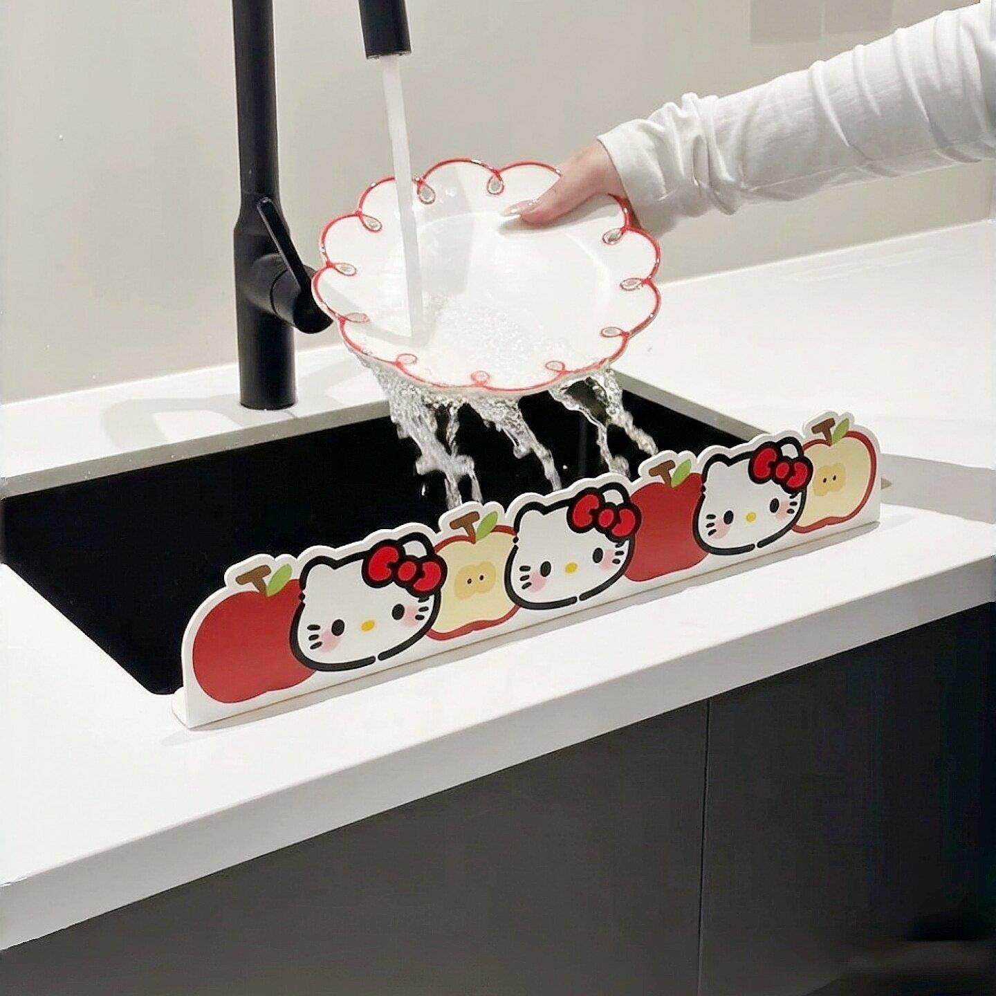 【厨房好物】可爱kt挡水板水槽边缘防溅水加长水池挡水神器挡水条