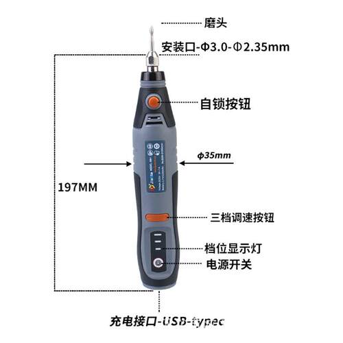 调速电磨机锂电打磨机家用 充电大功率直磨机无线抛光雕刻切割工