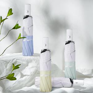 骨自动伞黑胶防晒遮阳伞莫兰迪色系简约晴雨两用雨伞商务广告伞