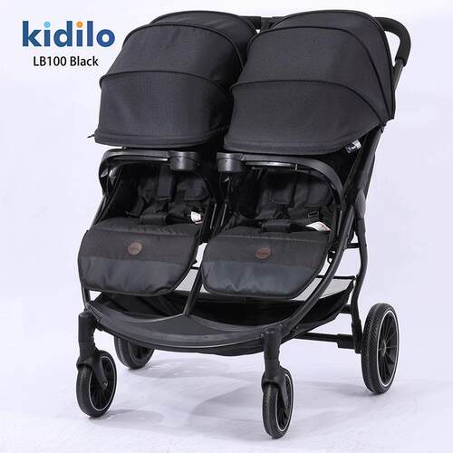 Kidilo双胞胎婴儿车多功能睡篮宝宝推车可坐可躺新生高景观