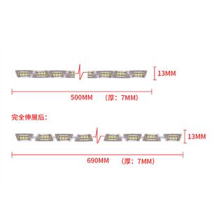 汽车LED七彩泪眼灯水晶款 伸缩眉灯 日行灯带流水跑马转向大灯改装