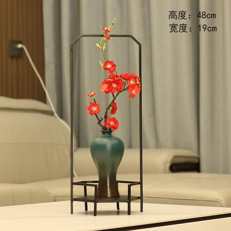 高档新中式陶瓷器花瓶摆创客件厅电视柜玄关轻奢装饰现代简约意摆
