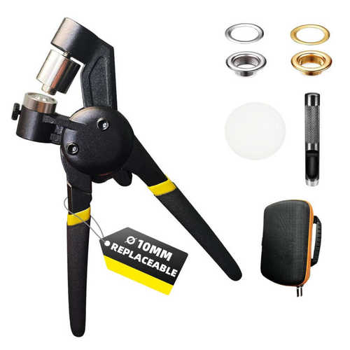 200套装气眼扣鸡眼扣可换头打孔器安装钳工具包圈钉篷布金属汽眼