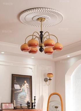 中古vAX-65841intae法式古美复拉德客厅柿吊灯奶油子风卧室餐g厅