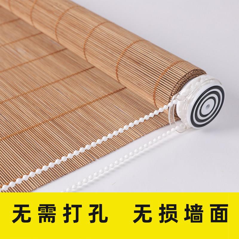 中式竹帘卷帘免打孔安装竹百叶窗帘遮挡帘竹帘子门帘茶室禅室Jω