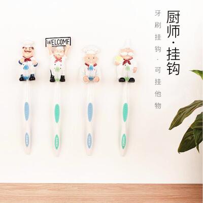 Cartoon-themed bathroom hooks and toothbrush holder, easy to