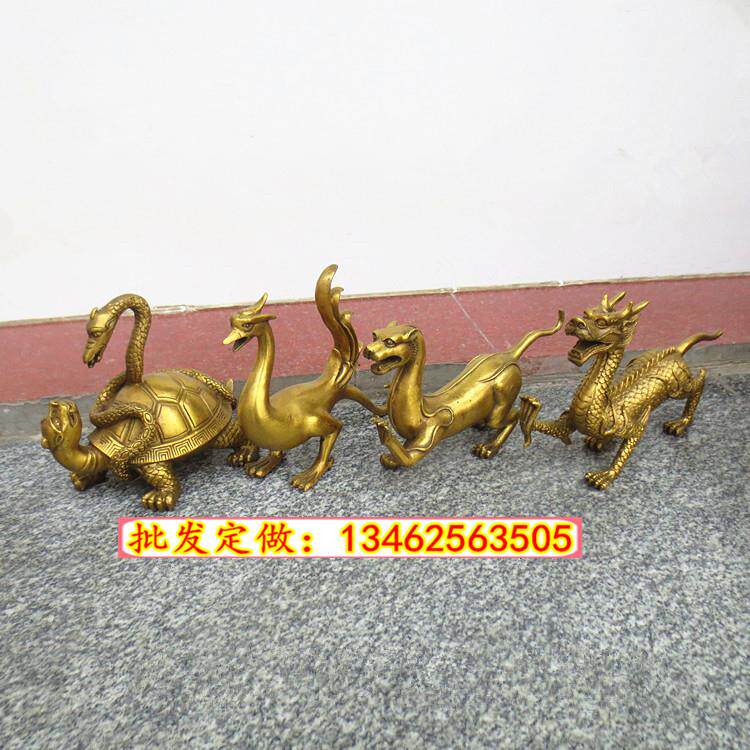 纯铜四方兽摆件青龙白虎玄武客厅装饰品办公室饰品家居摆设工艺品
