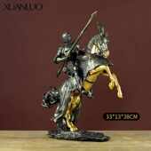 北欧轻奢皇家骑士树脂摆件创意家居客厅电视柜酒柜玄关复古摆件