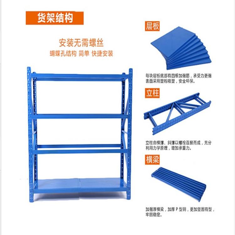 深圳仓储库加厚五重金工具收纳架型架仓储物/货置物架铁架层架货