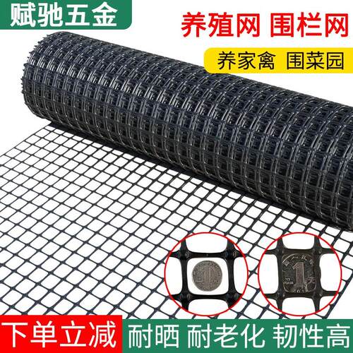 塑胶网格养殖网土工格栅果园鱼塘防护网圈地网漏粪网养鸡鸭围栏网