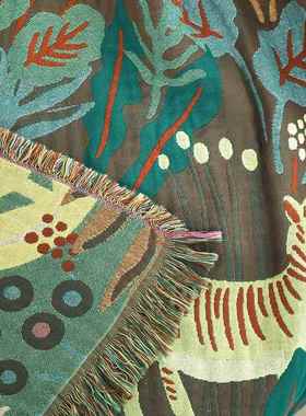 纯棉0LBR纱布沙发毯纱布毯毛子巾被纯棉全棉午睡休闲毯50X201cm